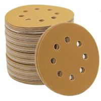 Buy cheap Yellow Sanding Discs Aluminum Oxide Sandpaper 6 Inch 150mm 5inch 125mm product