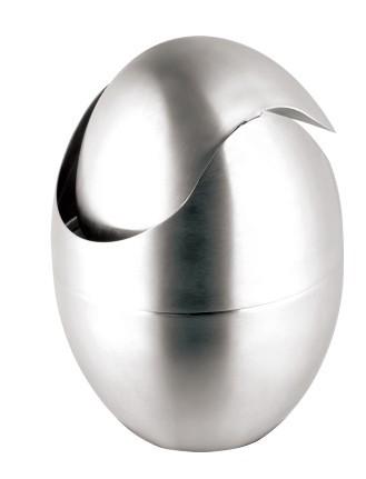 Buy cheap Egg-shaped Stainless steel desktop trash SHKT-8037-1,Stainless steel desktop trash from wholesalers