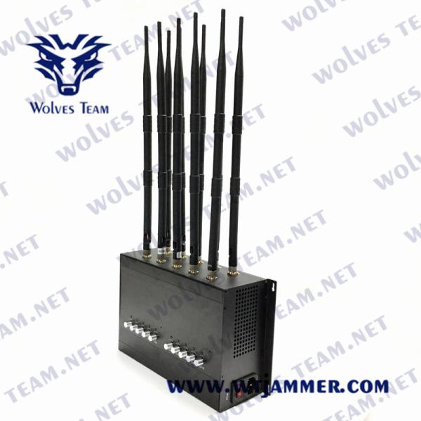 Buy cheap DCS GSM GPS WIFI 50m Cell Phone Signal Jammer 3G 4G 5G 10 Antennas UHF VHF from wholesalers