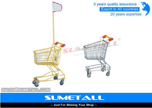 Buy cheap Colorful Lightweight Supermarket Shopping Trolley Kids Shopping Cart With Wheels from wholesalers