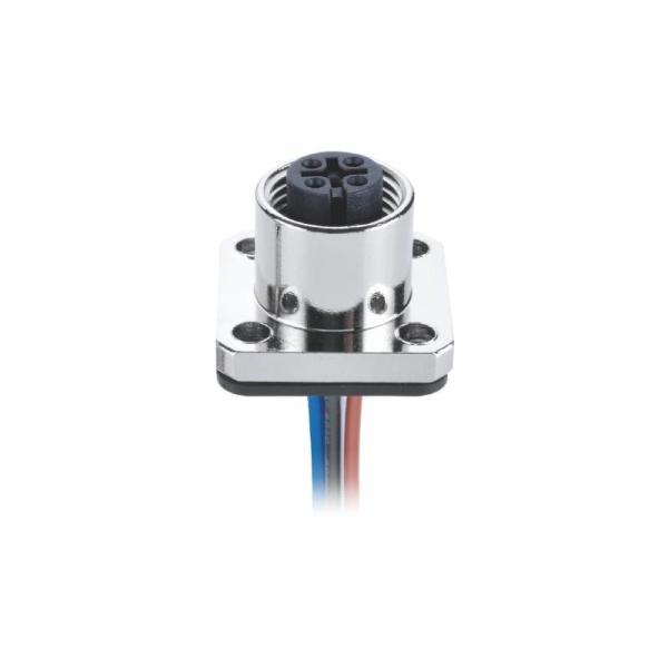 Buy cheap Automation M12 4 Pin Male Connector Flange Type PG9 Male Panel Mount Connector from wholesalers