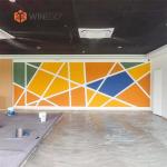Custom Size Artistic Fabric Acoustic Panels , Soundproof Fabric Wrapped Wall