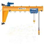 3m Lift Height 125KG To 3000KG Wall Jib Crane Hoist Remote Control