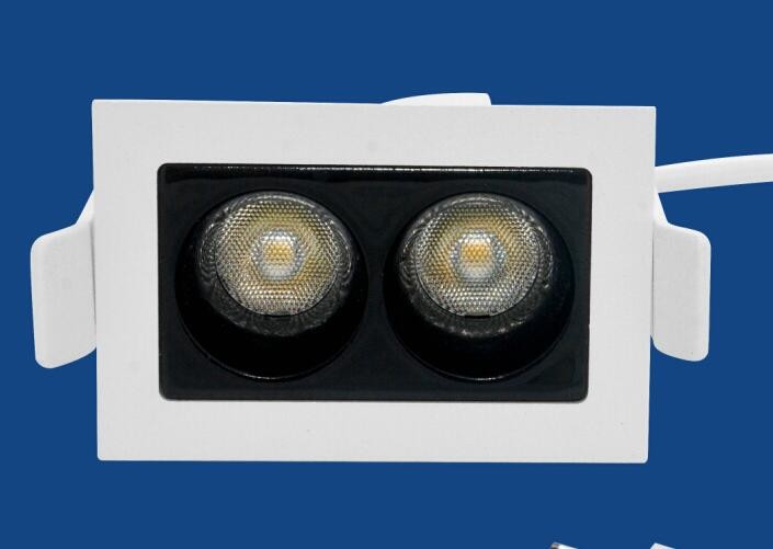 Double Head Led trim Recessed Downlight Laser Blade 4w Anti Glare 4000k Cct