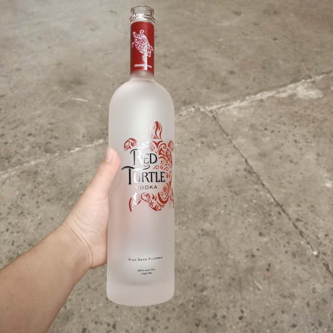 250ml/500ml/700ml/750ml/1L Glass Products for Wine Super Flint Empty Round Vodka Bottle