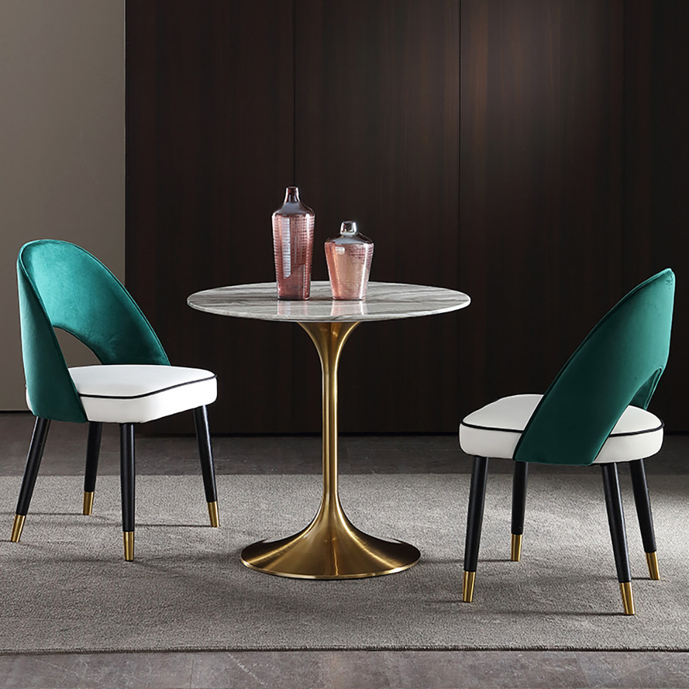 Round Modern Negotiation Table With Easy Stainless Steel Assembly