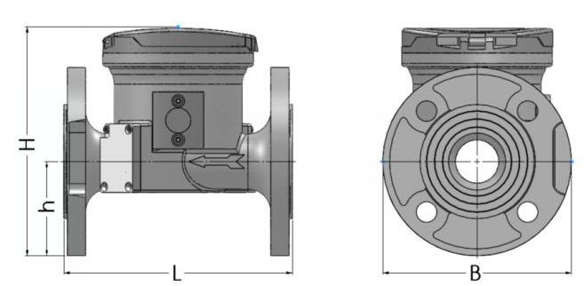 IP68 High Accuracy Double Channels Ultrasonic Water Meter