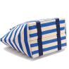 Buy cheap OEM Canvas Water Resistant Lunch Cooler Bags Blue And White Stripes Color from wholesalers