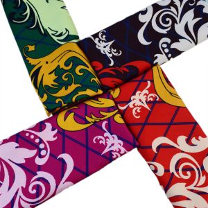 Royal Blue 100% Polyester Digital Print Fabric For Skirt