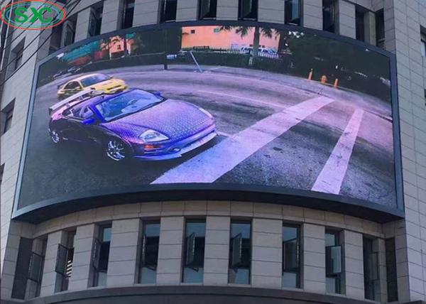 Buy cheap P6 Fixed Outdoor Full Color LED Display Advertising Curved 6000cd/m2 Brightness from wholesalers