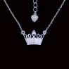 Buy cheap Special Cross Shape Cubic Zirconia Jewelry / Engaged Jewelry Silver Necklace from wholesalers