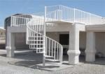 White Stainless Steel Spiral Staircase , Strong Spiral Stairs For Small Spaces