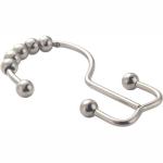 Stainless Steel Shower Curtain Rings For Bathroom Double Glide