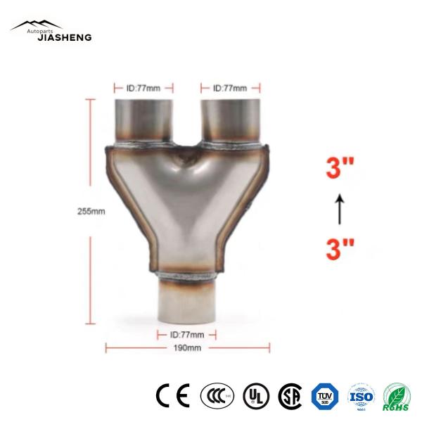 Buy cheap Y-Shaped Three-Way Exhaust Pipe Direct Fit Exhaust Manifold Auto Catalytic Converter from wholesalers