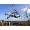 Buy cheap Contemporary Metal Animal Lawn Ornaments Stainless Steel Running Rabbit from wholesalers