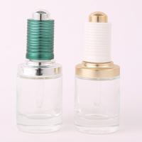 Buy cheap Custom Logo Green Clear Gold 30ml Glass Serum Bottle White Dropper Bottle product