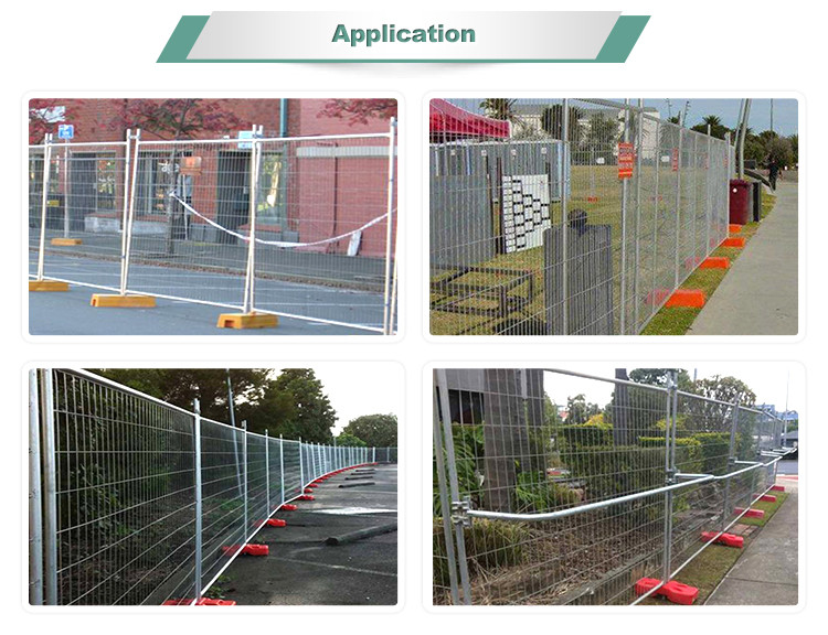 Construction Site Removable 2.1m High Temporary Metal Fencing Panels Hot Dip Galvanised