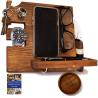Buy cheap Wooden Phone Docking Station Bedside Nightstand Organizer for Phone Wallet Watch Glasses from wholesalers