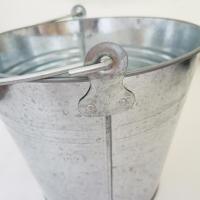 Buy cheap Heavy Metal Round Natural Galvanized Steel Buckets And Pails Hospitals Hotels product