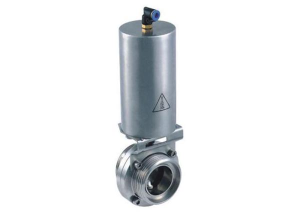 Buy cheap Pneumatic Sanitary Stainless Steel Valves Threaded Male Ends Butterfly Valves from wholesalers