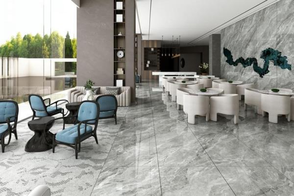 Buy cheap Gray Marble Look Polished Glazed Porcelain Tile And 900x1800x9mm Inside Floor Tile For Kitchen And Living Room from wholesalers