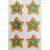 Buy cheap Layered Star Shaped Stickers Foam Glittering For Home Decoration Silk Printing product