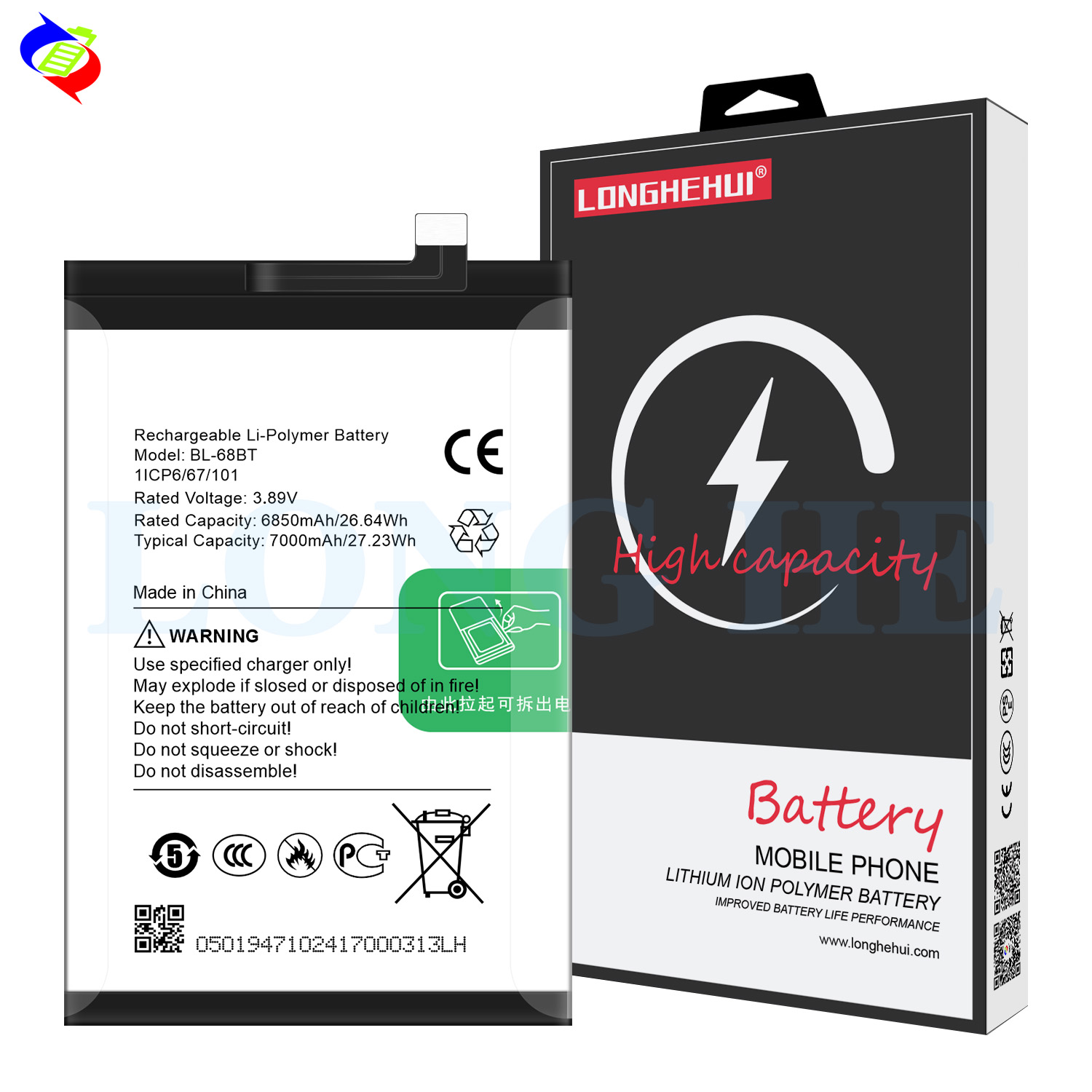 RECHARGABLE Replacement Battery For Tecno Pova Neo2/LG6n BL-68BT phone batteries 7000mAh