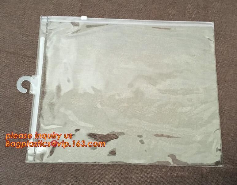waterproof pvc swimwear bagwith hanger/pvc bikini bag/plastic bikini packaging bag plastic Zip lockk bag swimwear bagease