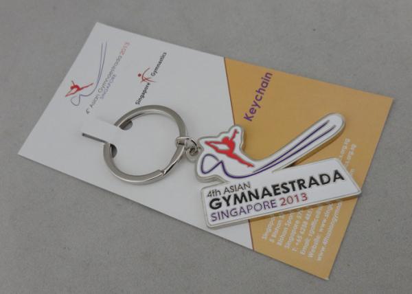 Buy cheap Gymnaestrada Zinc Alloy Promotional Keychain With Imitation Hard Enamel from wholesalers