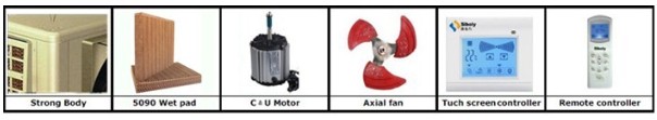 very big air volume evaporative air conditioner 70000 m3/h 80000 m3/h 90000m3/h