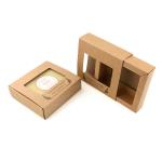 350gsm Brown Kraft Paper Custom Printed Cosmetic Boxes For Soap Package