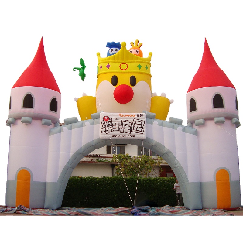 Colorful Advertising Custom Inflatable Entrance Customize Size With Led Light