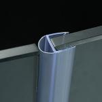 D Shape Shower Door Seal Strip Anti Collision For 8mm Glass