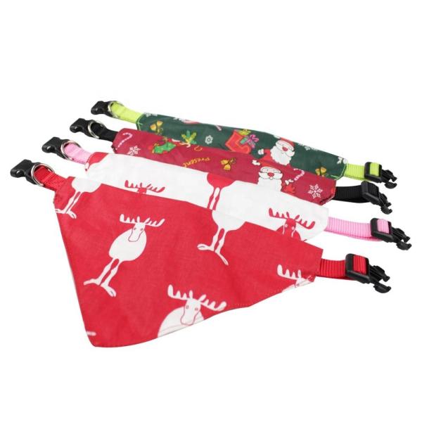 C507 Wholesale Christmas Custom Printed Personalized Diy Logo Adjustable Dog Pet