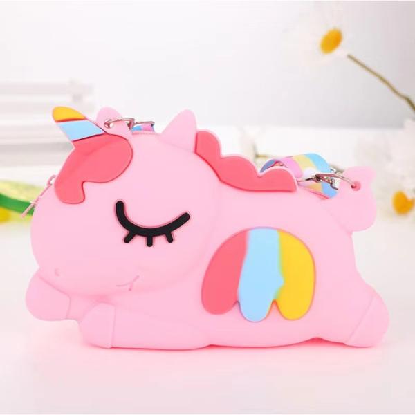 Buy cheap Birthday Gift Bag Toy Students Kids Present Kawaii Crossbody Bag Cute Shoulder Bag Cartoon Animal Silicone Makeup Bag from wholesalers