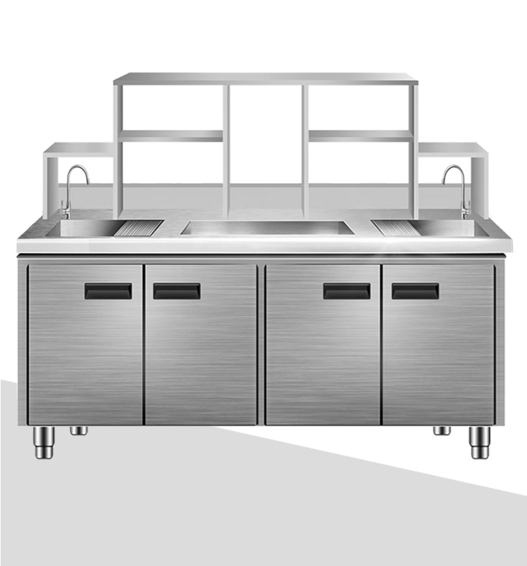 SS304 Stainless Steel Storage Cabinets Kitchen Rustproofing