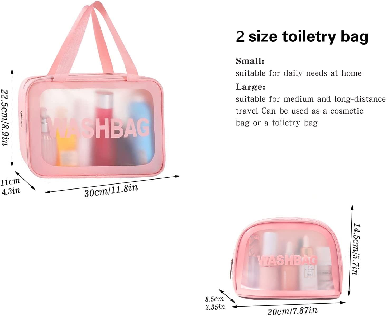 Multifunctional Travel Toiletry Makeup Bag Water Resistant With Handy Handle