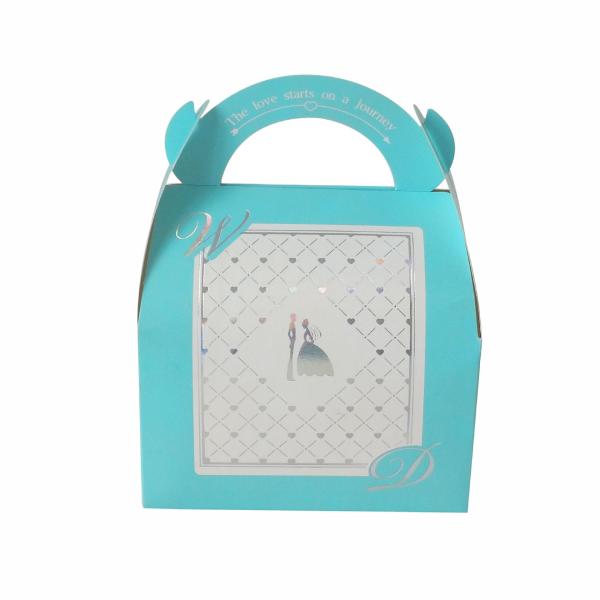 Quality Asian Valentine Chocolate Box Takeaway Coloured Sweet Gift Box with a Handle for sale