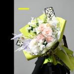 Leopard floral bouquet packaging paper