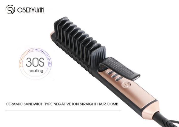 Buy cheap 75W Ceramic Hair Straightener Comb , Professional Hair Straightening Comb from wholesalers