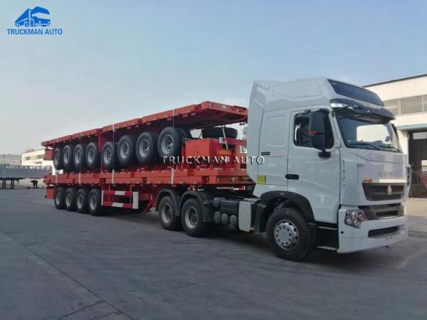 Buy cheap Tubeless Tire Flatbed Semi Trailer from wholesalers