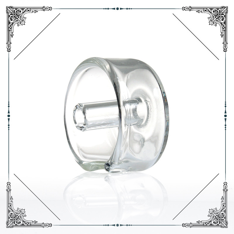 14MM Male Joint Blue Glass Honey Bucket Brosilicate Glass Bong Bowls With Carb Cap