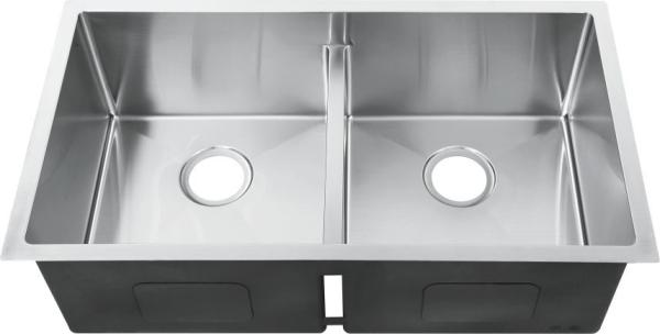 Buy cheap Satin Finish Low Divide Sink 16 Gauge Double Bowl With Long Using Life from wholesalers