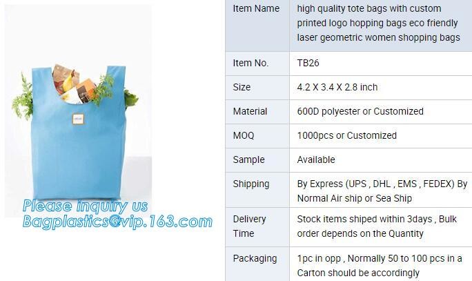 Nylon folding pocket foldable polyester shopping bag,Fashionable 420D Custom Logo Polyester Drawstring Bag bagease pack