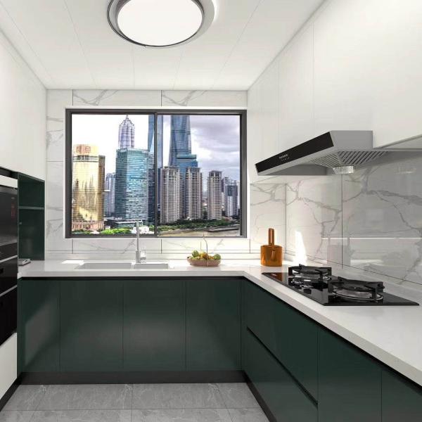 Buy cheap Teak Grey MDF Modern Kitchen Cabinet High Gloss Wall Cupboard from wholesalers