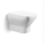 ALLWELL Rimless Wall Hung Toilet Rimless P Trap Ceramic WC in Wall Suspended
