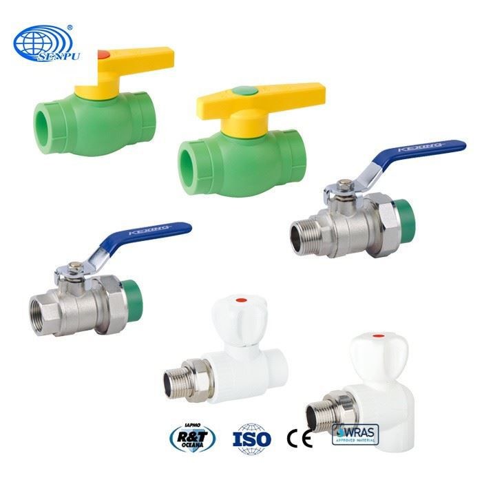 PPR Brass Double Union Ball Valve PN25 Leakage Proof