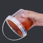 600ML Tamper Proof Cookie Bucket Plastic Food Container With Lid Handle 100%
