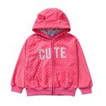 Winter Children'S Clothing Infant Hooded Cartoon Print Zip Kids Jacket