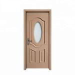 Lamination Lacquer Interior Doors , Waterproof Glass Modern Wood Door